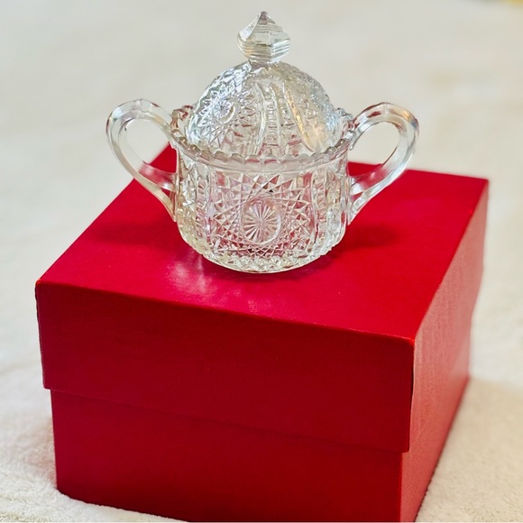 VINTAGE ANTIQUE Indiana Glass Creamer, Spooner & Sugar Bowl Child’s Serving Set - Picture 7 of 15